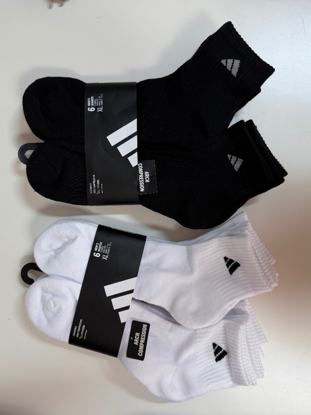 Adidas Quarter Socks XL Shoes M12-15 W13-15